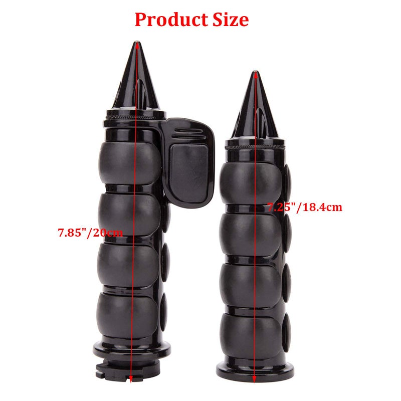 MISS MOLY Pair of 1" Dual Black Motorcycle Bar End Hand Grips Handlebar Compatible with Cruisers Harley Yamaha Suzuki - Image 2